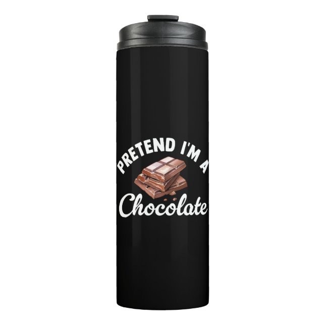 Bouteilles Isothermes Fais semblant que je suis une tablette de chocolat (Devant)