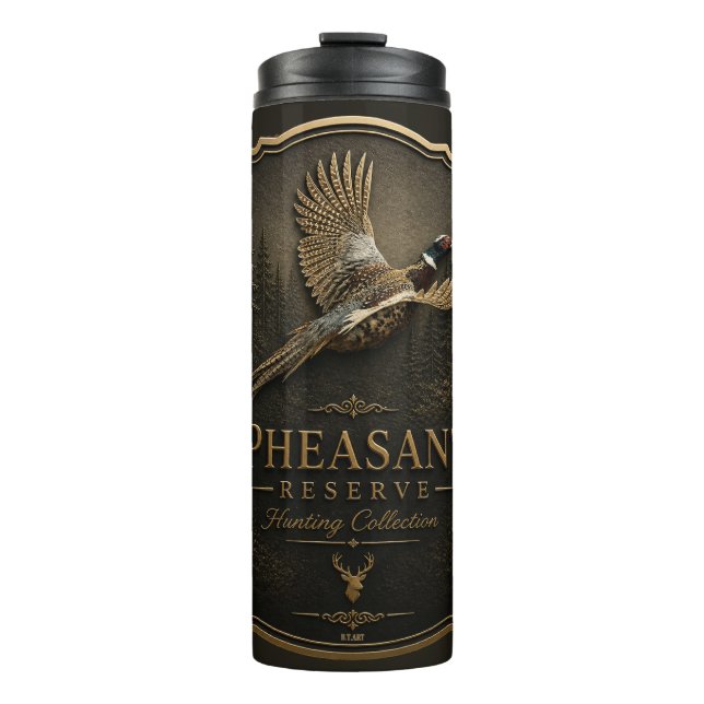 Bouteilles Isothermes Faisan, chasse royale (Devant)