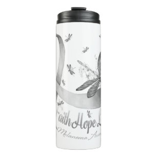 Bouteilles Isothermes Faith Hope Love Melanoma Awareness Dragonfly