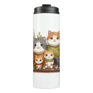 Bouteilles Isothermes Famille de chats mignons