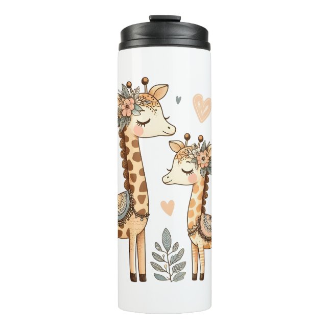 Bouteilles Isothermes Famille Whimsical Boho Giraffe (Devant)
