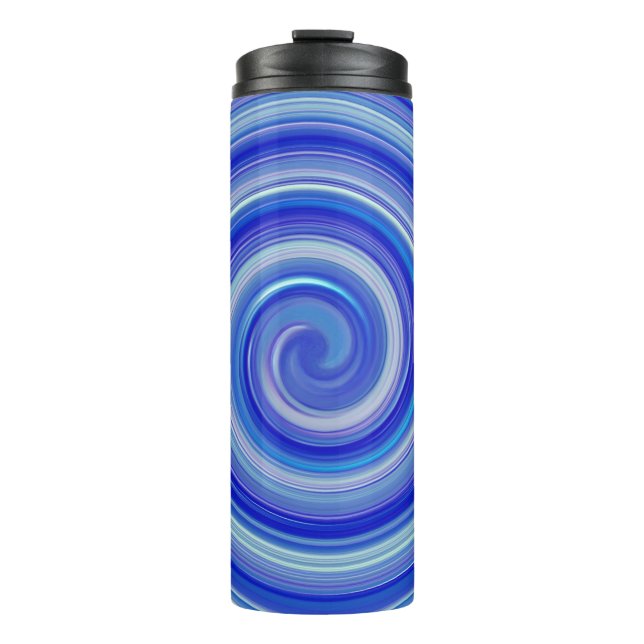 Bouteilles Isothermes Fancy spirale bleue (Devant)