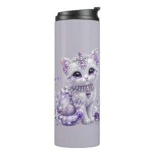 Bouteilles Isothermes Fantaisie de chaton royal violet