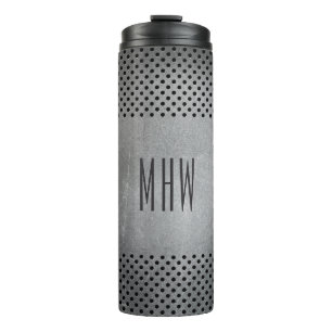 Bouteilles Isothermes Faux Metal Motif personnalisé monogramme tumbler