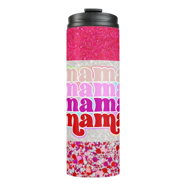 Bouteilles Isothermes Faux Parties scintillant Mama (Devant)