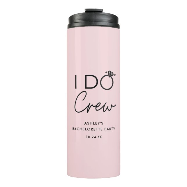 Bouteilles Isothermes Faveurs de fête de mariage pour l'équipe I Do Crew (Devant)