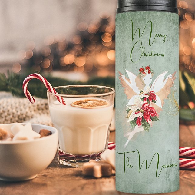 Bouteilles Isothermes Fée de Noël 6 Modèle photo Poinsettia (Créateur téléchargé)