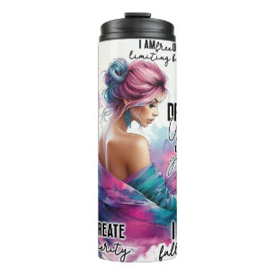 Bouteilles Isothermes Femme autonome Floral Citations Inspirationnelle