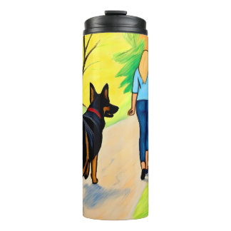 Bouteilles Isothermes Femme d'art crayon Tumbler thermique