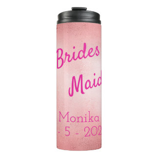 Bouteilles Isothermes Femme d'honneur personnalisée couleur rose