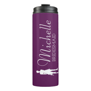 Bouteilles Isothermes Femme d'honneur personnalisée rose vif