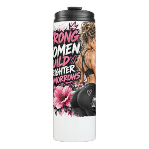 Bouteilles Isothermes Femme forte avec haltères – Culturisme féminin