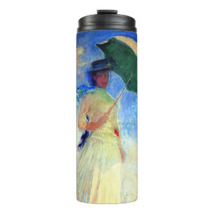 Bouteilles Isothermes Femme Monet avec un parasol face droit