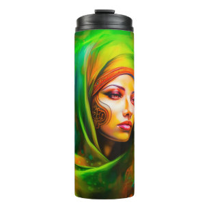 Bouteilles Isothermes Femme mystique aux couleurs du néon