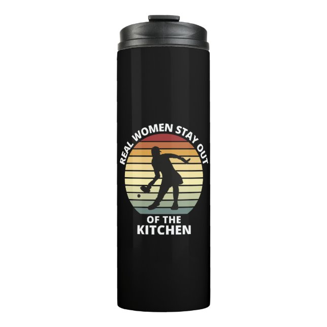 Bouteilles Isothermes Femmes de pickleball drôle vintage (Devant)
