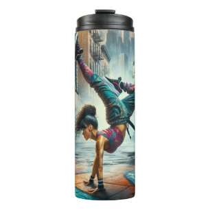 Bouteilles Isothermes Femmes en action de Breakdancer Silhouette de New