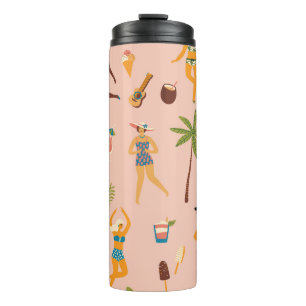 Bouteilles Isothermes Femmes en maillot de bain : Danse Vintage tropical