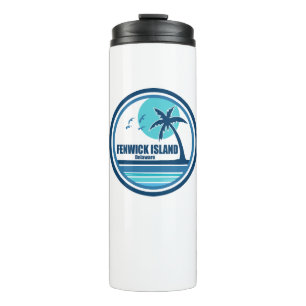 Bouteilles Isothermes Fenwick Island Delaware Palmier Oiseaux