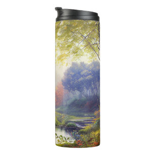 Bouteilles Isothermes Ferme/cours d'eau/bois/peinture