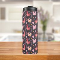 Ferme des poules de coq noir rouge rose