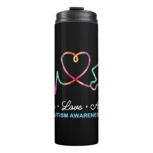 Bouteilles Isothermes Fermeture de chaîneLive Love Accepter Autisme Laur
