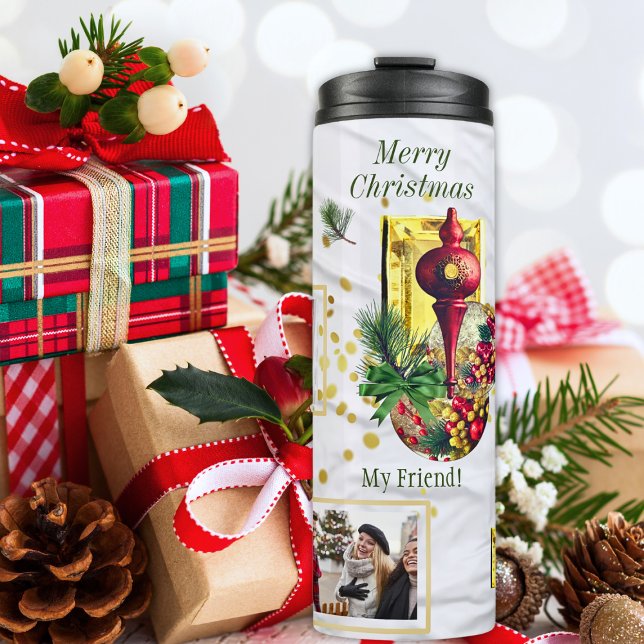 Bouteilles Isothermes Festif 6 Modèles photo Gold Green Red Noël (Créateur téléchargé)