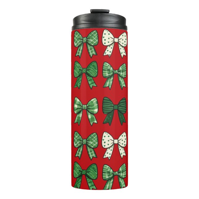 Bouteilles Isothermes Festive Bows Christmas Tumbler for Gift Lovers (Devant)