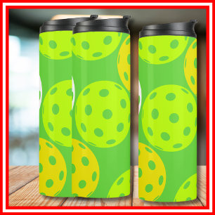 Bouteilles Isothermes Fête d'anniversaire Pickleball Vert Mignon Sports