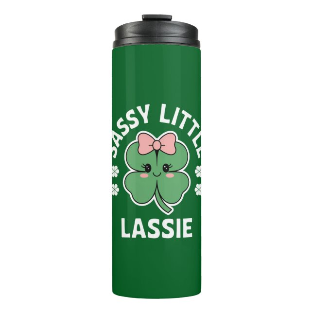 Bouteilles Isothermes Fête de la Saint-Patrick Petite Fille Sassy Enfant (Devant)