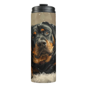 Bouteilles Isothermes Fête de Noël de chien Rottweiler
