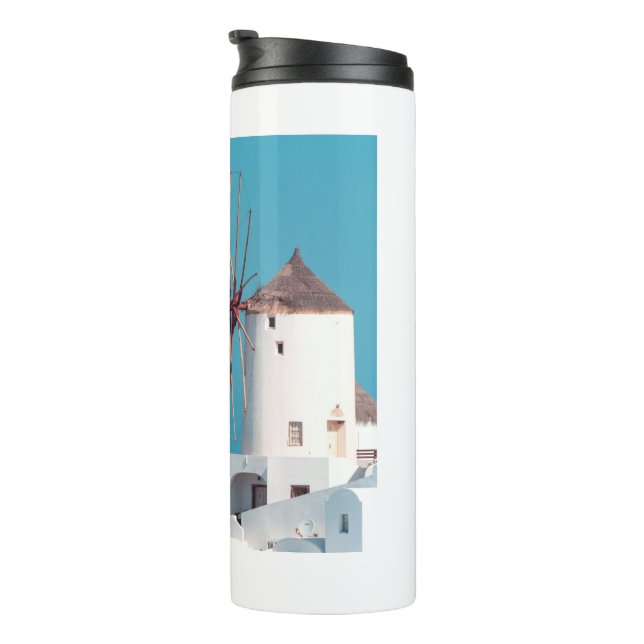Bouteilles Isothermes Fête de retraite de destination grec blanc bleu  (Tourné sur la droite)
