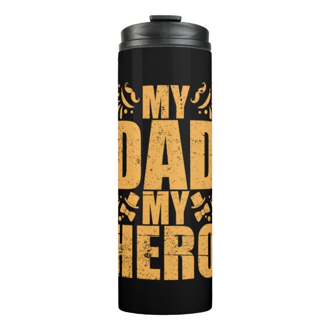 Bouteilles Isothermes Fête des pères Mon père Mon héros (Devant)