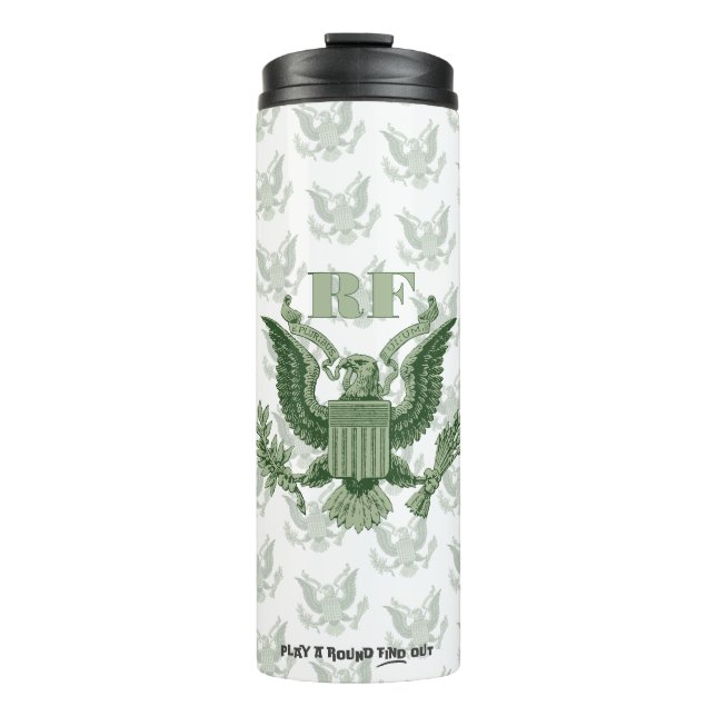 Bouteilles Isothermes Fête des Pères Scramble Green Eagle Crest Monogram (Devant)