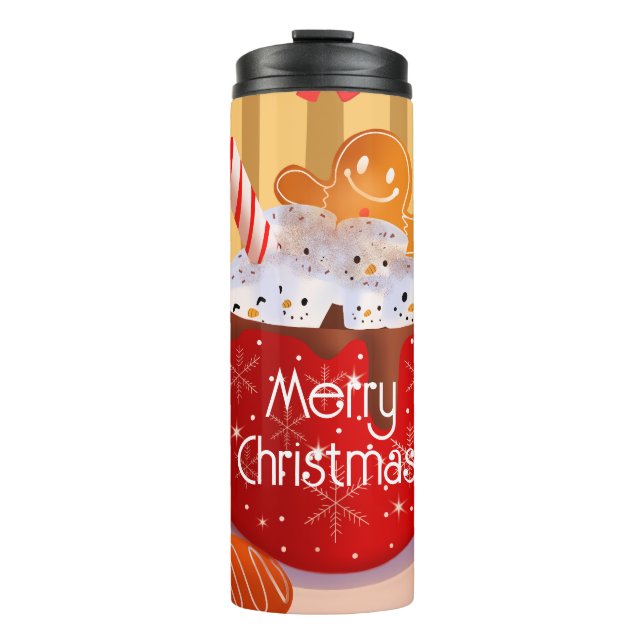 Bouteilles Isothermes Fêtes de Noël Hot Chocolat sur mesure (Devant)