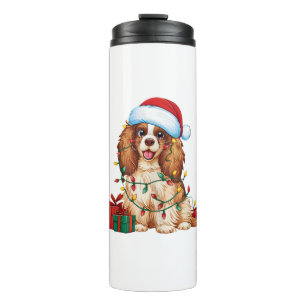 Bouteilles Isothermes Feu de Noël Chapeau de Noël Chien Tibétain Espagno