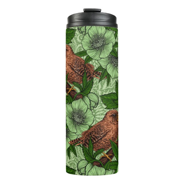 Bouteilles Isothermes Feu et hellebore, vert clair (Devant)