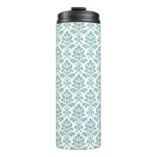 Bouteilles Isothermes Feuille de Damas motif sarcelle