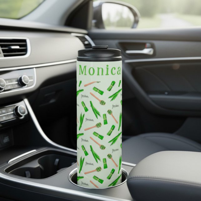 Bouteilles Isothermes Feuille de pandan personnalisée  (Créateur téléchargé)