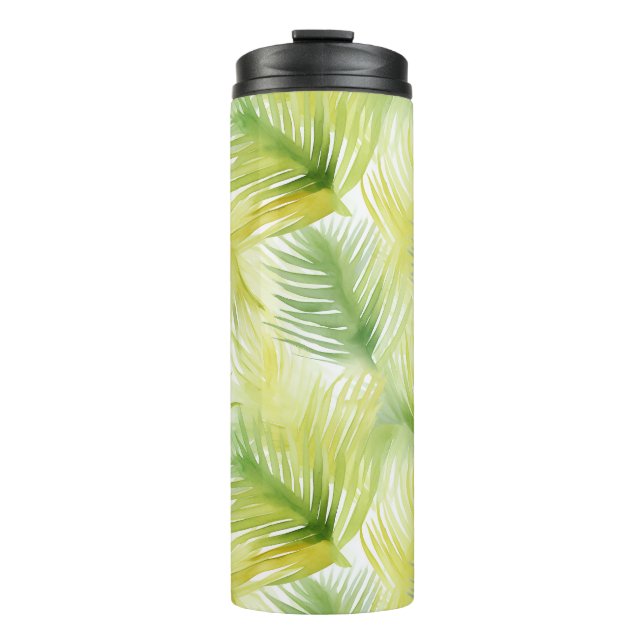 Bouteilles Isothermes Feuilles d'aquarelle tropicale (Devant)