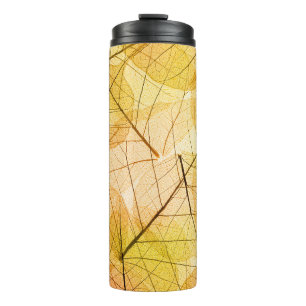 Bouteilles Isothermes Feuilles d'automne Arrière - plan jaune et orange