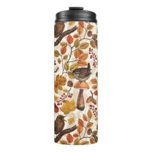 Bouteilles Isothermes Feuilles d'automne, baies, champignons et fleurs