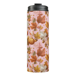 Bouteilles Isothermes Feuilles d'automne et Citrouilles Motif sans coutu