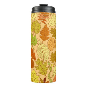 Bouteilles Isothermes Feuilles d'automne : impression en tissu transpare