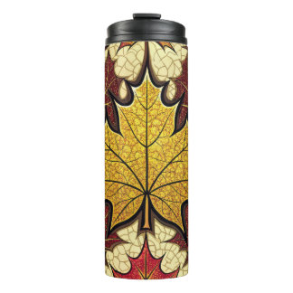 BOUTEILLES ISOTHERMES FEUILLES D'AUTOMNE ROUGE ORANGE JAUNE