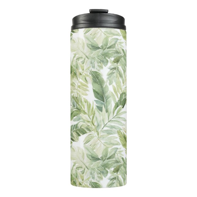 Bouteilles Isothermes Feuilles de palmier vert tropical (Devant)