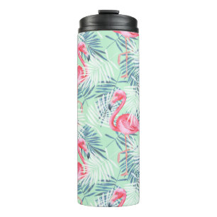 Bouteilles Isothermes Feuilles de palmiers et flamants roses