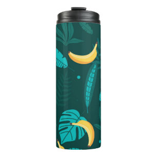 Bouteilles Isothermes Feuilles de palmiers tropicaux motif sans couture.
