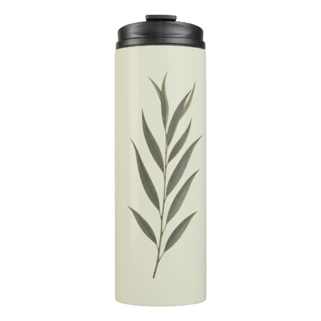 Bouteilles Isothermes Feuilles de saule vert vintage (Devant)