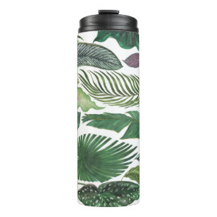 Bouteilles Isothermes Feuilles tropicaux : arrière - plan transparent aq