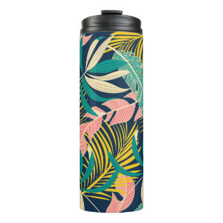 Bouteilles Isothermes Feuilles tropicaux colorés : motif d'été.